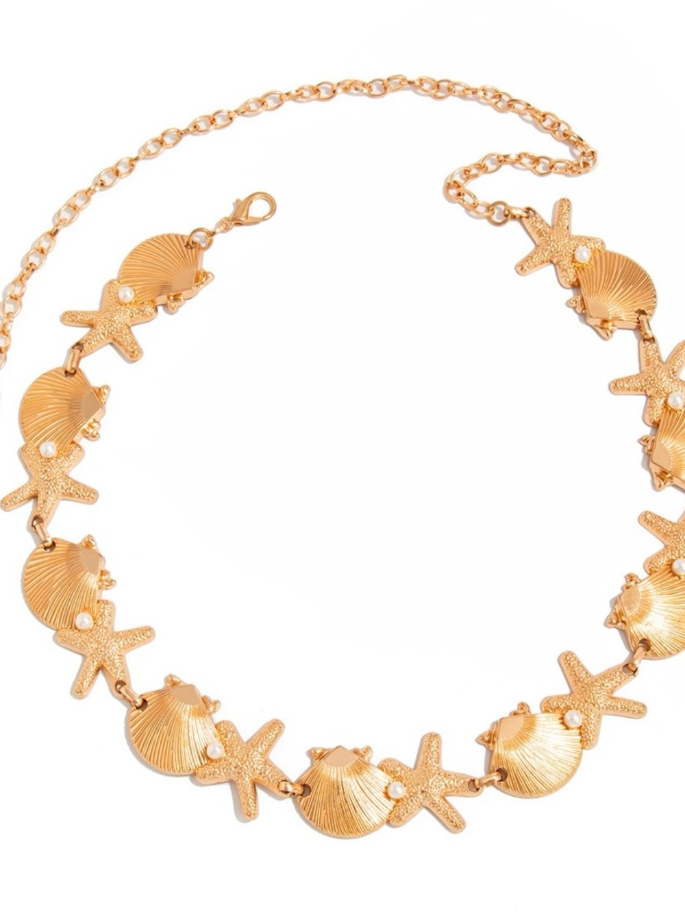 Gold Starfish Shell Waist Chain Beach Body Chain Boho Ocean Summer Jewelry New - Picture 7 of 8